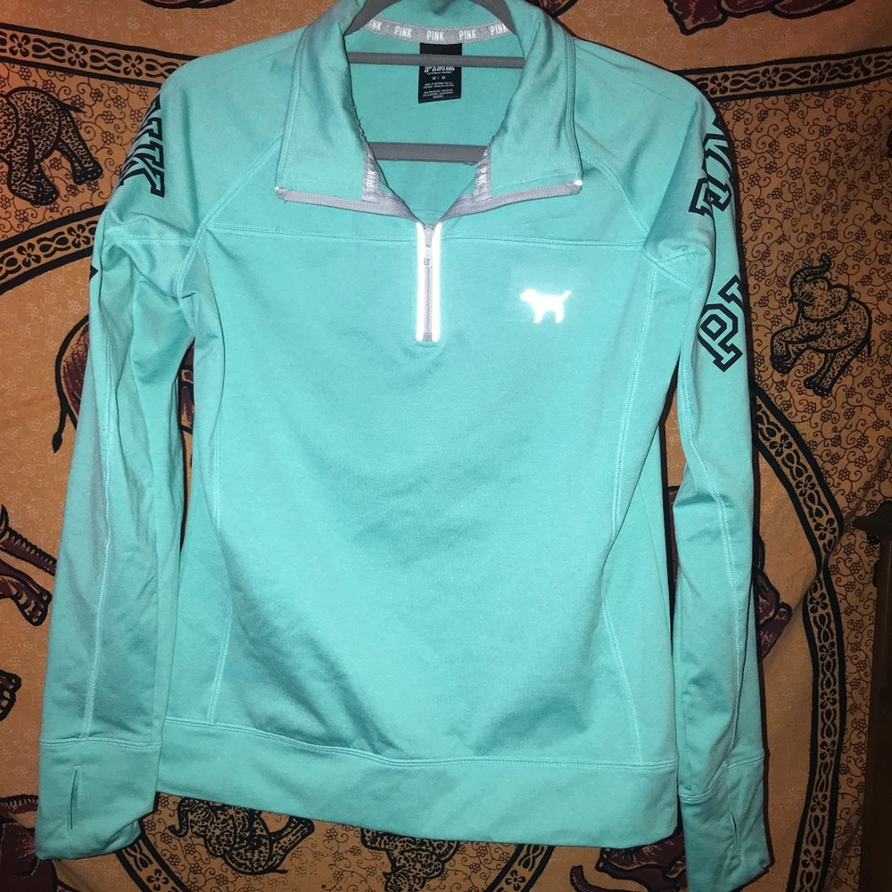 TEAL ATHLETIC VS PINK QUARTER-ZIP